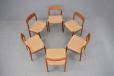 Danish design classic teak dining chairs model 75 by Niels O Moller for sale