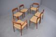 Vintage Danish model 75 dining chairs and matching model 56 armchairs available in teak 