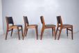 Set of 4 vintage teak model 38 dining chairs designed by Erik Buch