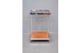 Chrome frame drinks trolley with glass and teak shelves | Howard Miller - view 8