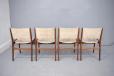 vintage teak frame dining chairs designed 1960s by danish designer erik buch