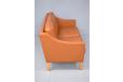 Vintage Mogens Hansen design 2 seater tan ox leather produced 1975