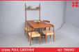 Vintage teak wall mounted dining table with shelf | Poul Cadovius - view 1