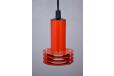 Midcentury Danish design red pendant light made by Danish lighting company