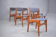 Vintage teak framed dining chairs made by NOVA mid 1970s 