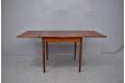 1960s design rosewood square top dining table with 2 extra leaves for sale