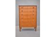 Midcentury design chest of 6 equal depth drawers in vintage teak for sale