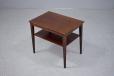 Vintage rosewood end table with magazine shelf - view 4