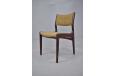 Vintage rosewood frame dining chair with woven upholstery seat - view 5