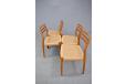 Set of 4 vintage model 78 teak dining chaire produced 1962 by J L Mollers mobelfabrik, denmark