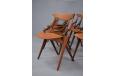 Vintage Mogens Kold dining chairs in teak model 71 designed by Arne Hovmand Olsen