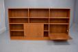 1960s vintage teak bookcase cabinet with sliding door cabinet storage