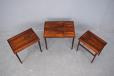 Set of 3 nesting tables in vintage rosewood | Jakob Brink design - view 6