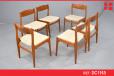 Set of 6 vintage teak dining chairs made in the 1980s - view 1