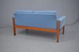 Small vintage teak sofa with pale blue upholstery model AP62