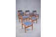 Mid 1970s teak frame dining chairs made by NOVA