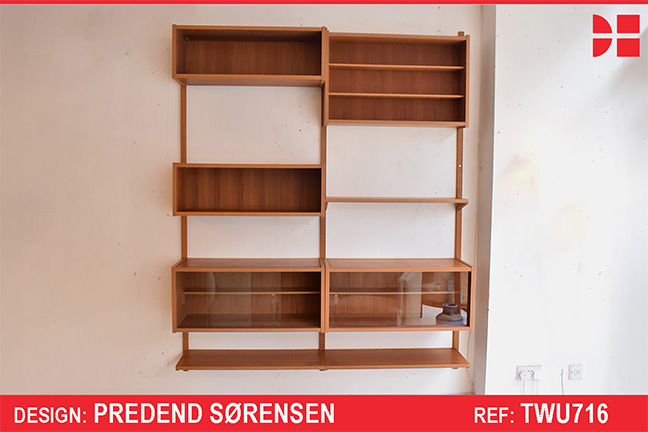 Modular teak PS System with display cabinets | Prebend Sorensen