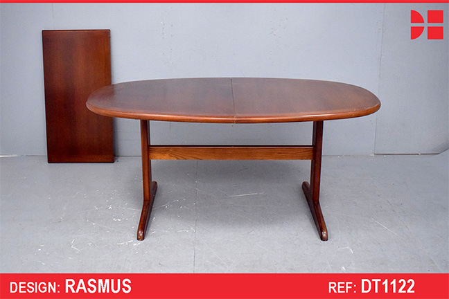 Vintage oval top dining table produced by Rasmus