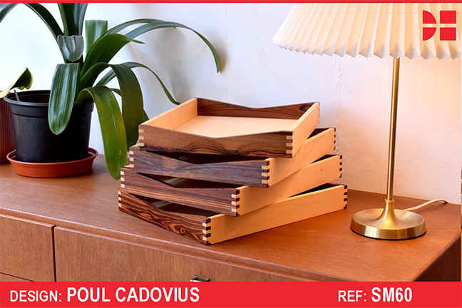 Small rosewood organiser tray designed by Poul Cadovius