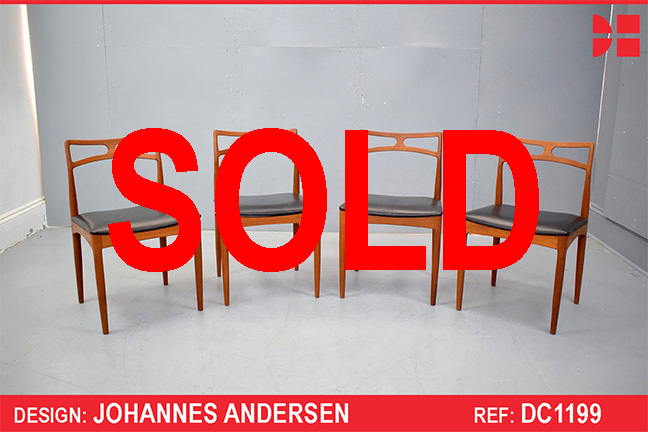 Set of 4 teak model 94 dining chairs designed by Johannes Andersen
