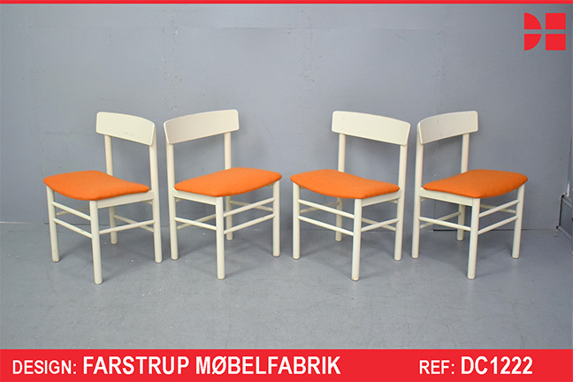 Set of 4 dining chairs in NEW tweed upholstery | Farstrup