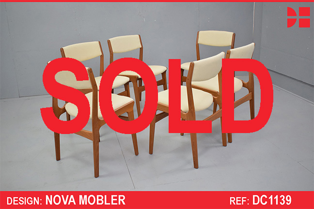 Set of 6 vintage teak dining chairs | Nova Mobler