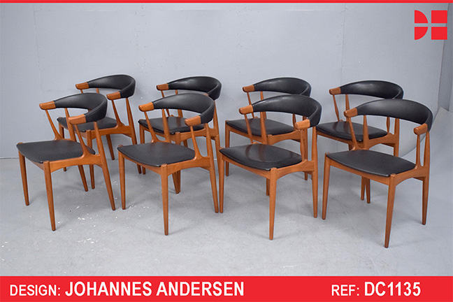 Johannes Andersen vintage teak dining chairs Model BA113