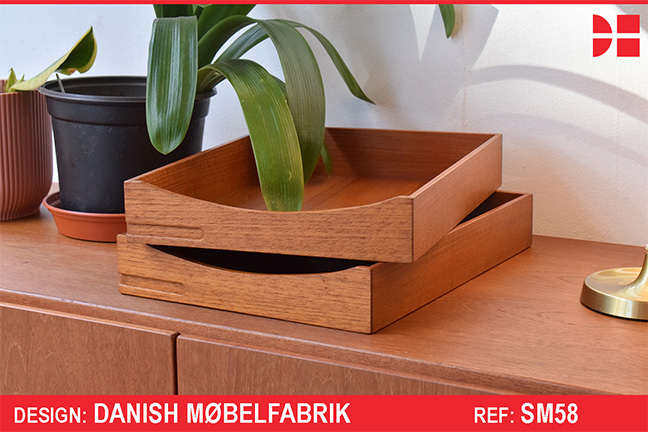 Vintage teak organiser tray by Danish Mobelfabrik