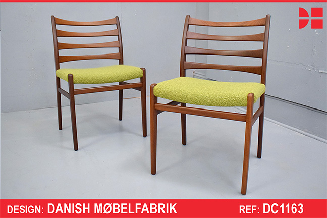 Vintage ladder back teak frame dining chair | New Upholstery