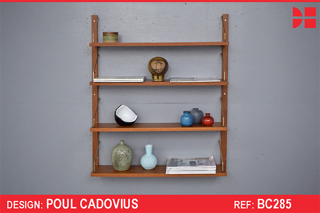 Teak ROYAL shelving system with 4 shelves | Poul Cadovius design