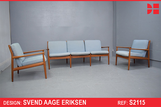 Teak living room suite designed by Svend Aage Eriksen | Glostrup