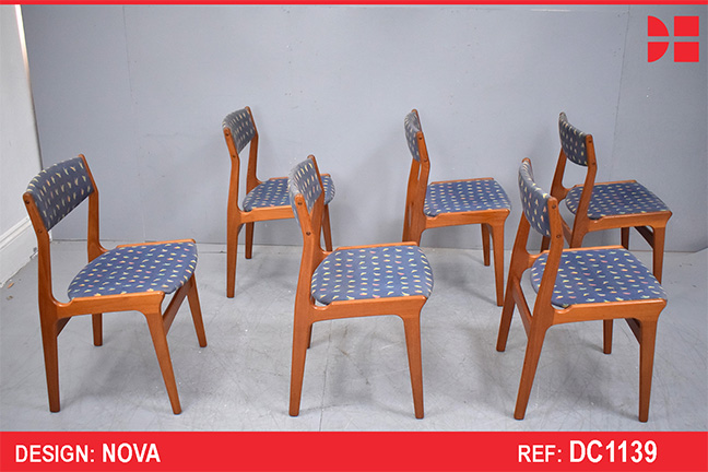 Set of 6 vintage teak dining chairs | Nova Mobler