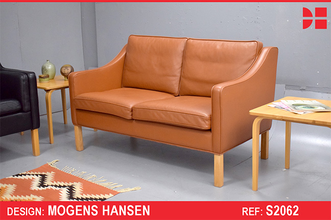 Mogens Hansen 2 seater ox leather sofa | Model MH195