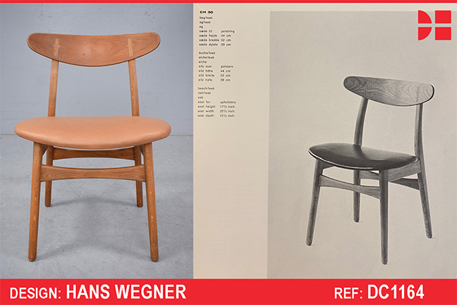 Vintage CH30 dining chair in teak and oak | Hans Wegner design