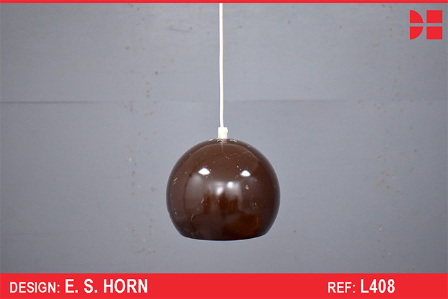 Vintage Globe pendant light produced by E.S. Horn