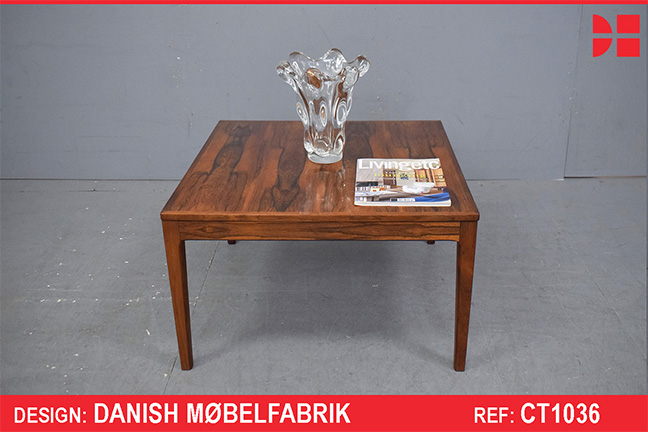 Rosewood square top lounge table by Danish Mobelfabrik