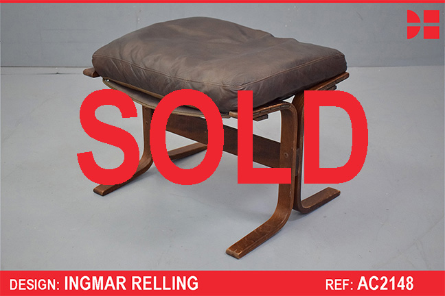 Beech frame 'Siesta' footstool designed by Ingmar Relling