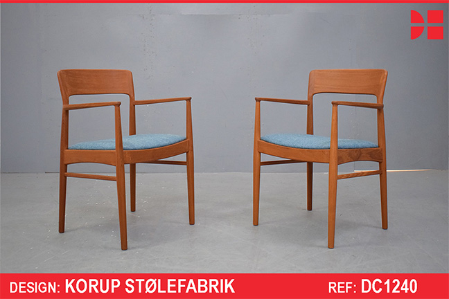 Vintage teak carver chair produced by Korup Stolefabrik